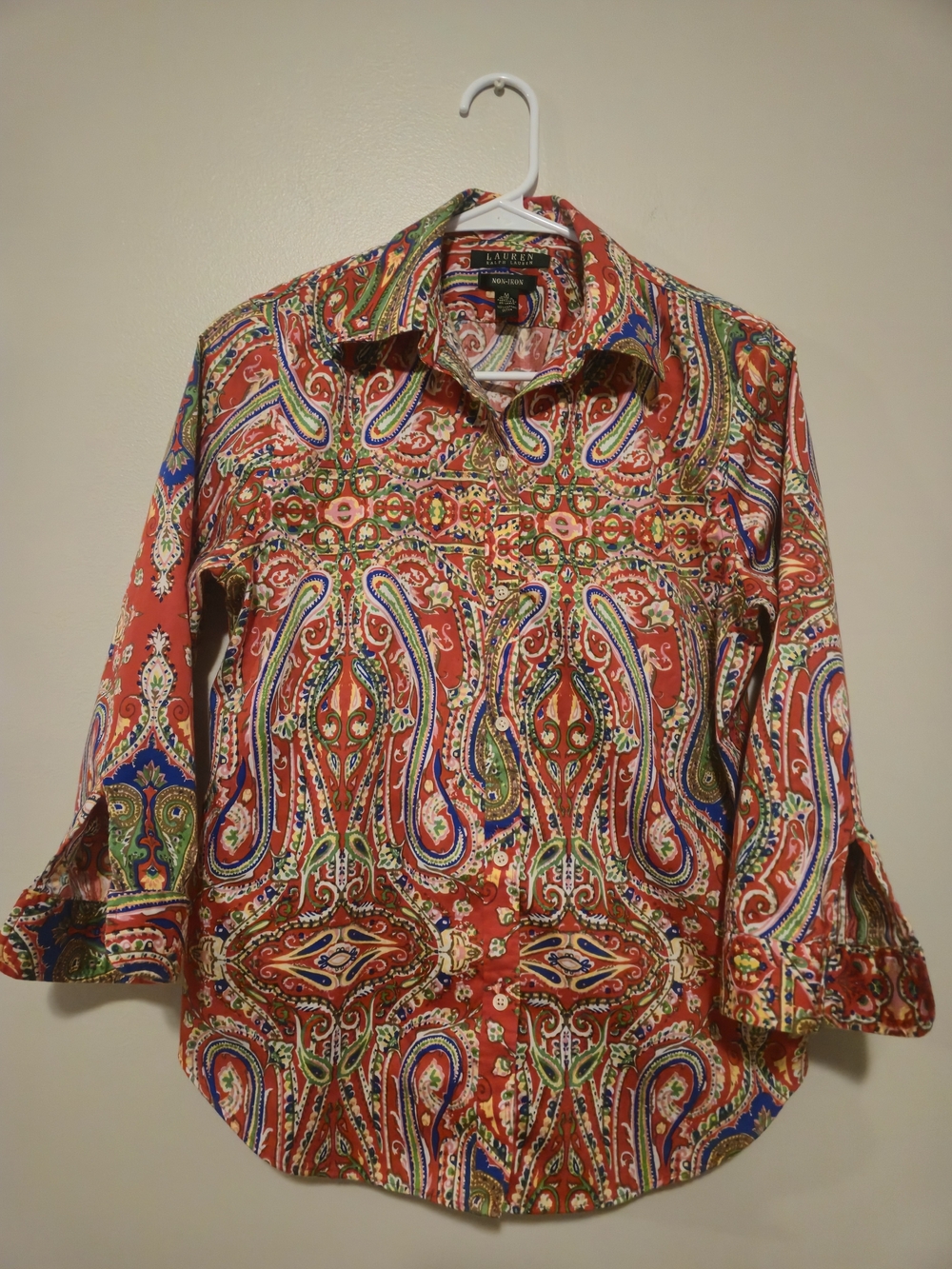 LAUREN Ralph Lauren Red Paisley Button-Down Shirt